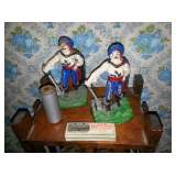 Early cast iron pirate bookends