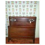 Pair of mahogany bed frames twin