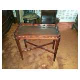 1 of 2 Ornate mahogany side table