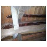Lot of early wooden skis