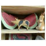 Wood pig/wood watermelon