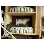 Pair wooden architectual pieces