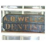 Primitive wood sign