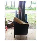 Early black metal file box