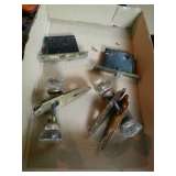 Victorian glass brass doorknobs & locks