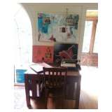 oak mission desk & chair