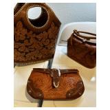  hippy cow leather tooled 