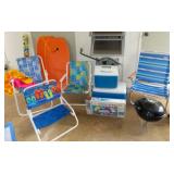 HCE030 Beach Lot - Beach Chairs, Cooler, Boat Set, Boards