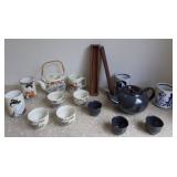 HCE045 Two Oriental Ceramic Tea Sets From Japan 