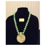 HFJ014 Stunning Jade Necklace w/ Bottle Pendant