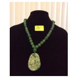 HFJ019 Jade and Aventurine Necklace