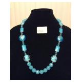 HFJ032 Crystal & Hand Blown Glass Necklace