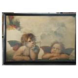 DDC004 Huge Framed Raphael Sistine Madonna Cherubs Print