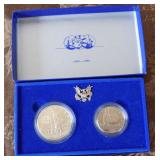 ADK012 1986 US Statue of Liberty 2-Coin Commemorative Set