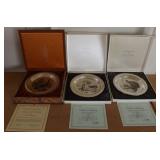 ADK043 Franklin Mint Solid Sterling Silver Limited Edition Plates