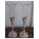 ADK046 Gorgeous Sterling Silver Hurricane Lamps
