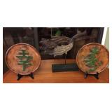 JYR045 Kanji Copper Art Piece, Phoenix Sculpture