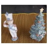 IET002 Lladro Christmas Tree and Toy Soldier Figurines