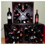 IET056 Three Piece Stackable Wood Wine Rack