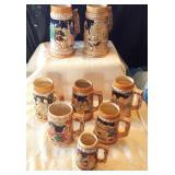 JHA002 Vintage German Ceramic Beer Steins/Mugs Japan Lot #1