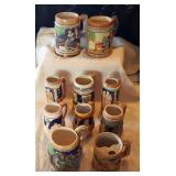 JHA004 Vintage German Ceramic Beer Steins/Mugs Japan Lot #3