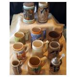 JHA005 Vintage German Ceramic Beer Steins/Mugs Lot #4