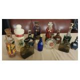 JHA023 Vintage Ceramic/Glass Liquor Bottles & More - Spode, Wade