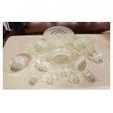 JHA027 Vintage Crystal Cut Glass Serving Dishes, Bowls & More