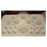 JHA028 Vintage Crystal Cut Glass Bowls, Plates and More