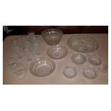 JHA031 Vintage Crystal Cut Glass - Cups, Platters, Bowls & More