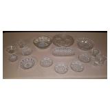 JHA033 More Vintage Crystal Cut Glassware Pieces 