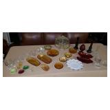 JHA034 Miscellaneous Vintage Glassware,  Avon Candlesticks & More