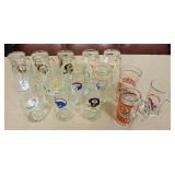 JHA046 Vintage Fisher Peanut NFL Logos Glass Mugs & More