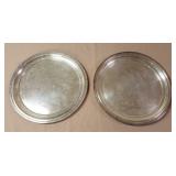 JHA067 Pair of Vintage Isbrandtsen Lines Silver Platters