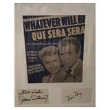 GY035 Genuine James Stewart & Doris Day Autographs
