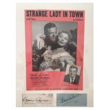 GY036 Genuine Greer Garson & Dana Andrews Autographs