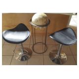 APC012 Adjustable Height Bar Stools & Globe w/Floor Stand