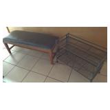 APC031 Wood Bed Bench & Metal Rack