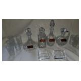 APC301 Vintage Crystal Decanters and Glassware