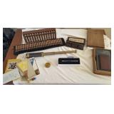HPT018 Brass Telescopic Monocular, Abacuses, Pen & More