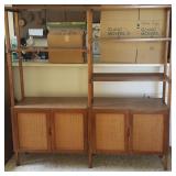 HPT034 Vintage Solid Wood Shelf Unit with Cabinets