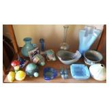 HPT040 Blues Lot - Vases, Ashtrays, Turtles & More