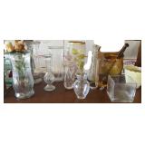 HPT041 Beautiful Glass Vases Lot 