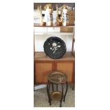 HPT061 Yahata Uma Wood Horses, Brass Platters, Stand & More