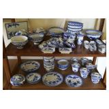 HPT064 Oriental Blue & White Soup Bowls, Tea Cups and More