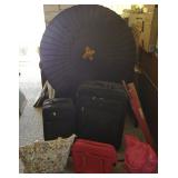 HPT073 Vintage Samsonite. Japanese Umbrella & More