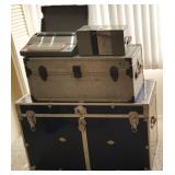 HPT084 Vintage Footlockers, Safe, Electric Typewriter