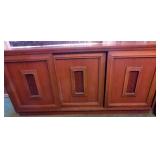 EBC009  Wooden Shelving Unit with Sliding Door