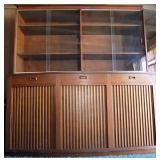 EBC033 Wooden Hutch with Shelves and Glass Doors