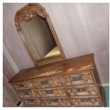 EBC038 Wooden Chest of Drawers and Mirror